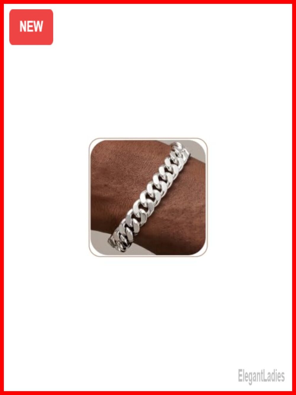 Men's 925 Sterling Silver Cuban Link Chain Bracelet 12mm 9 Inch